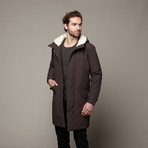 Kyle Hooded Parka // Dark Brown (M)