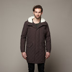 Kyle Hooded Parka // Dark Brown (M)