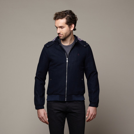 Cromer Wool Jacket + Detachable Hood // Navy (XS)