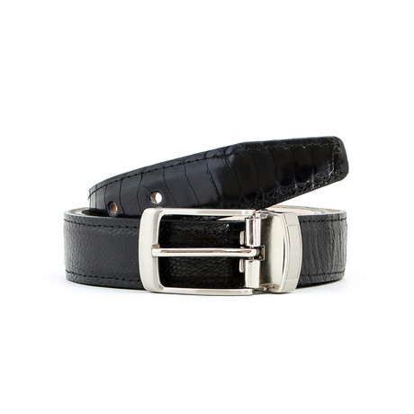 1.25" Belt // Black Shin Leather (34"L)