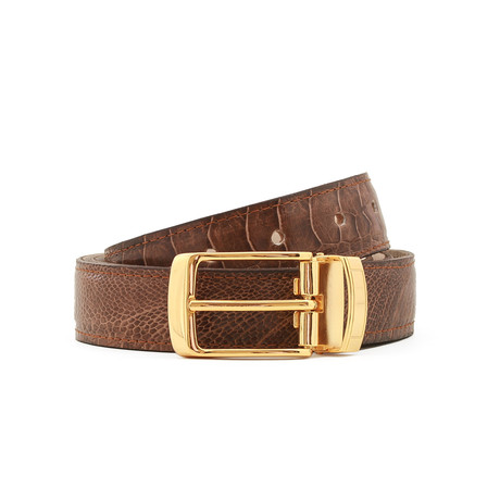 1.25" Belt // Rugged Brown Shin Leather (34"L)