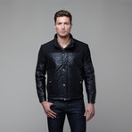 Perruzo // Quilted Zip Jacket // Black (S)