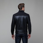 Perruzo // Quilted Zip Jacket // Black (M)