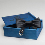 Basketball Leather Bowtie // Black