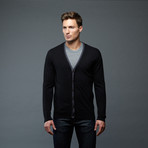 Cashmere Cardigan // Black (2XL)