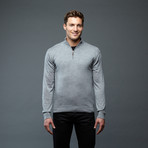 Cashmere Zip Pullover // Silver (M)