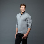 Cashmere Zip Pullover // Silver (M)