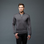 Cashmere Zip Pullover // Dark Grey (L)