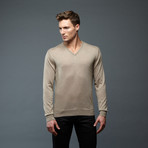 Cashmere V-Neck Pullover // Bamboo (M)