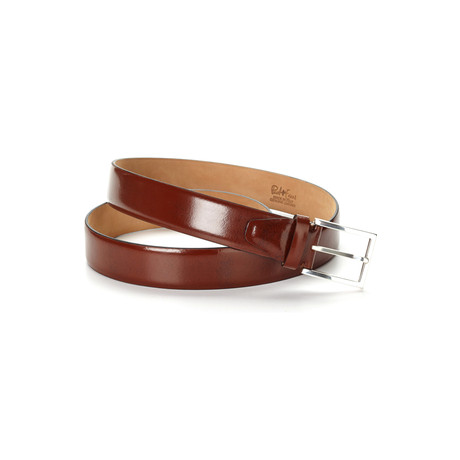 Glossy Leather Belt // Marrone