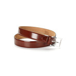 Glossy Leather Belt // Marrone