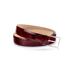 Glossy Leather Belt // Oxblood