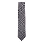 Wool Check Tie // Charcoal