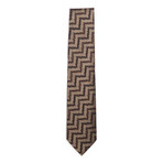 Silk Chevron Tie // Midas + Black