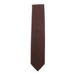 Silk Braided X Tie // Brown