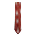 Silk Graphic Dot Tie // Brick Red