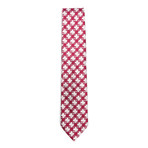 Silk Embroidered Hash Patterned Tie // Fuschia