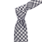 Silk Check Tie // Black + White