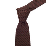 Silk Braided X Tie // Brown