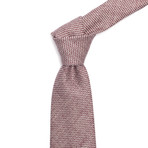 Silk Mini Cross-Stitch Tie // Burgundy