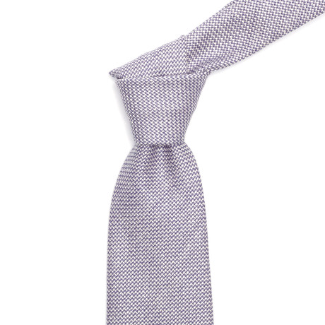 Silk Mini Cross-Stitch Tie // Navy