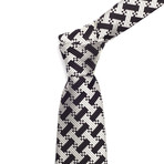 Silk Dots + Dashes Tie // Black