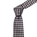 Silk Concentric Dot Tie // Black