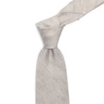 Linen Brushed Tie // Silver