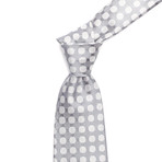 Silk Shadow Polka Dot Tie // Silver