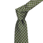 Silk Pinwheel Pattern Tie // Green