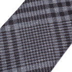 Wool Check Tie // Charcoal