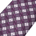 Silk Diamond Check Tie // Burgundy