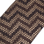 Silk Chevron Tie // Midas + Black