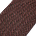 Silk Braided X Tie // Brown