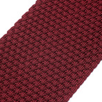 Silk Honeycomb Knit Tie // Brick Red