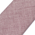 Silk Mini Cross-Stitch Tie // Burgundy