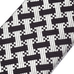 Silk Dots + Dashes Tie // Black