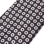 Silk Concentric Dot Tie // Black