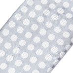 Silk Shadow Polka Dot Tie // Silver