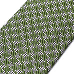 Silk Pinwheel Pattern Tie // Green