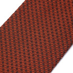 Silk Braided X Tie // Burnt Orange