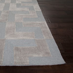 Hand-Tufted Polyester Looped Rug // Blue & Tan (4"L x 6'W)