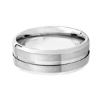 Grooved Satin Finished Ring // 7mm (Size 8)