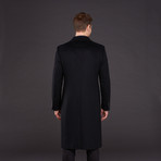 Wool + Cashmere Single Breasted Coat // Black (US: 40S)