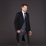 Wool + Cashmere Single Breasted Coat // Dark Charcoal (US: 42R)