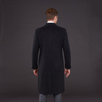 Wool + Cashmere Single Breasted Coat // Dark Charcoal (US: 42R)