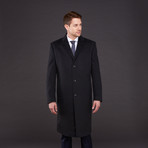 Loro Piana Wool + Cashmere Single Breasted Coat // Charcoal (US: 40S)