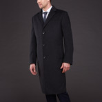 Loro Piana Wool + Cashmere Single Breasted Coat // Charcoal (US: 40S)