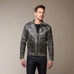 Viparo // Tristan Jacket // Distressed Grey (S)