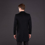 Matthew Cashmere Single Breasted Coat // Black (US: 38R)